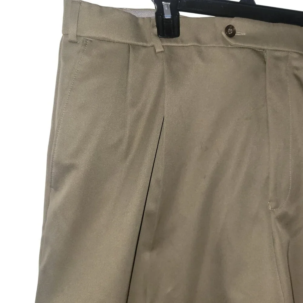 BALLIN Comfort eze Mens Tan Pleated‎ Shorts Size 40 Lightweight Casual Wear Golf